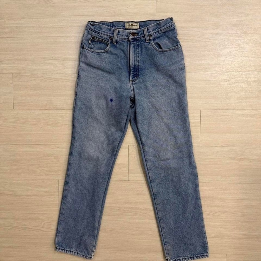 90's L.L. Bean Classic Fit Fleece Lined Jeans Men's Size 30x30 Vintage